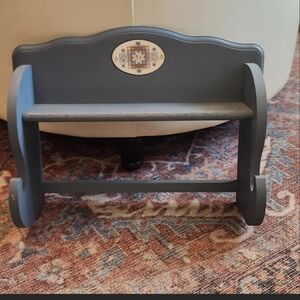 Grayish Blue Wooden Miniature Shelf